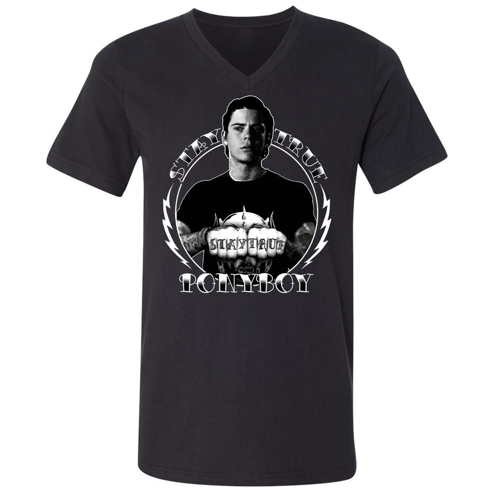 Unisex V-Neck T-Shirt - VDPX45DT - Black - 1