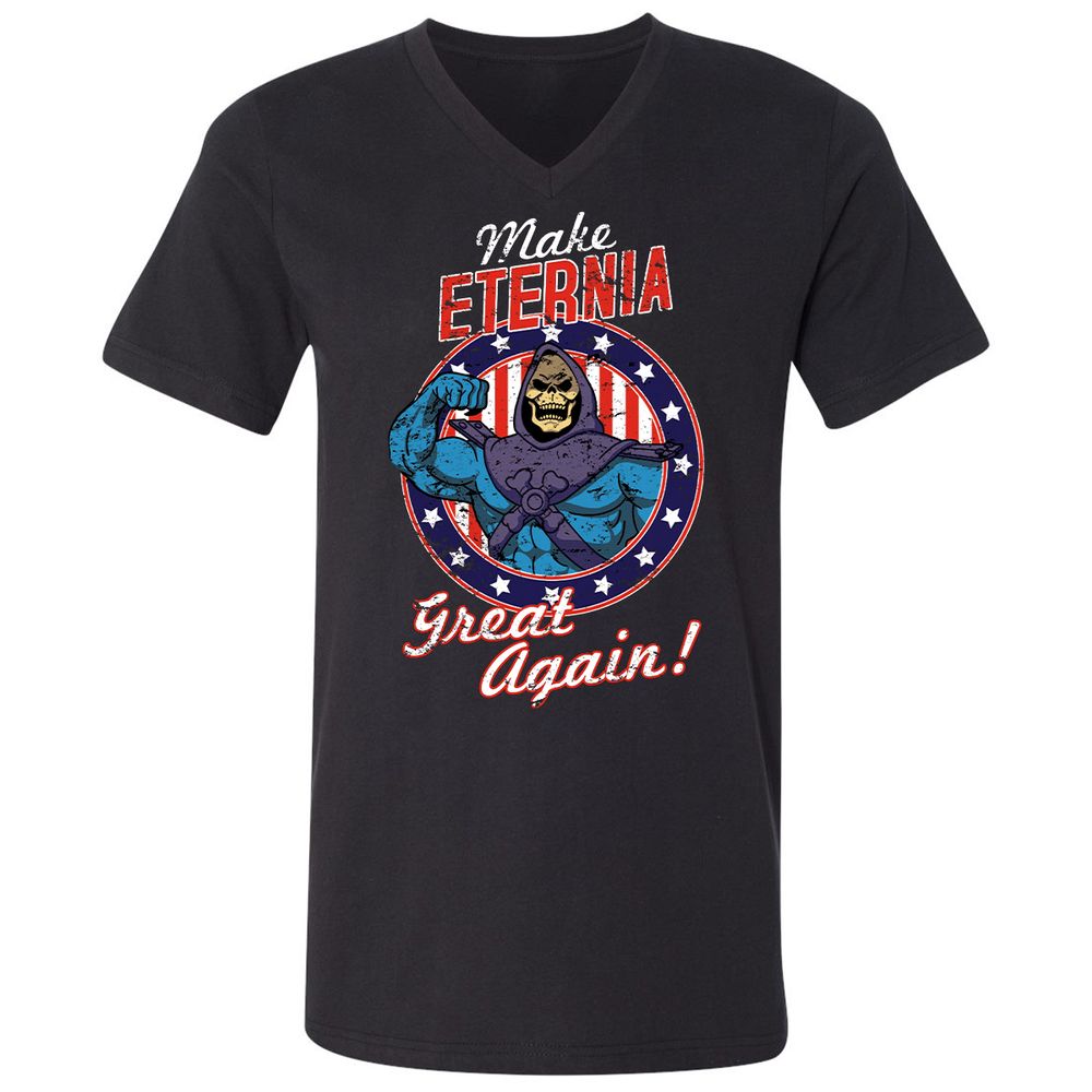 Unisex V-Neck T-Shirt - BD83X9MU - Black - 1