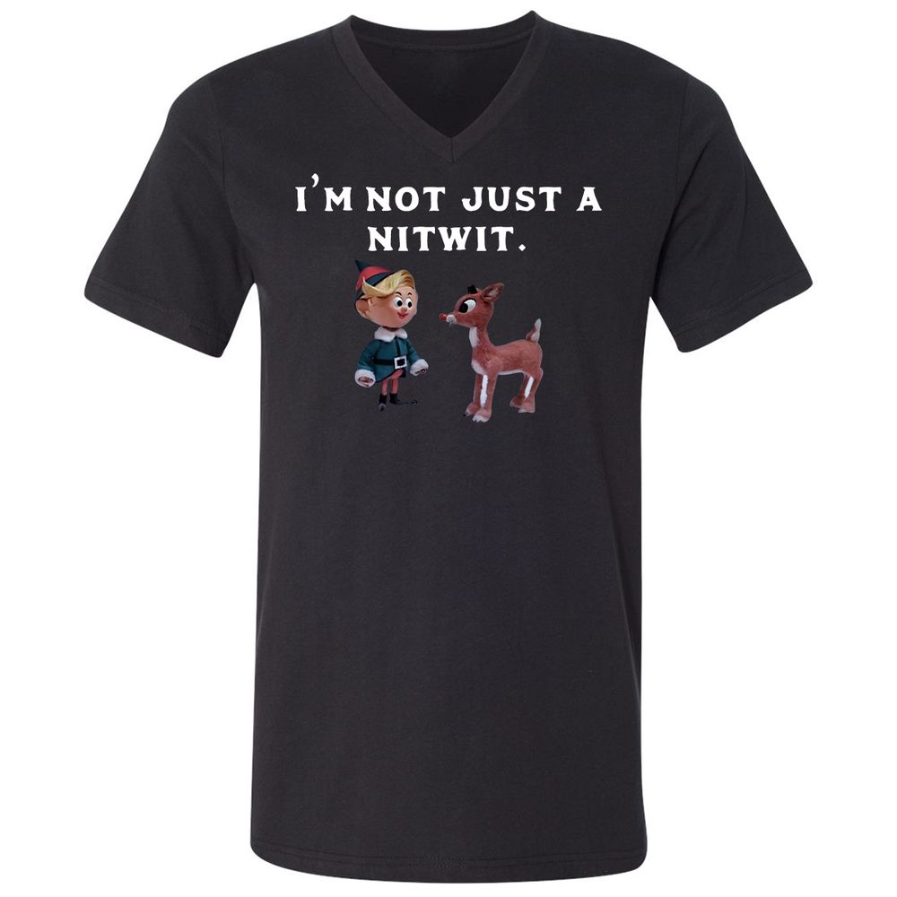 Unisex V-Neck T-Shirt - DPNMDE54 - Black - 1
