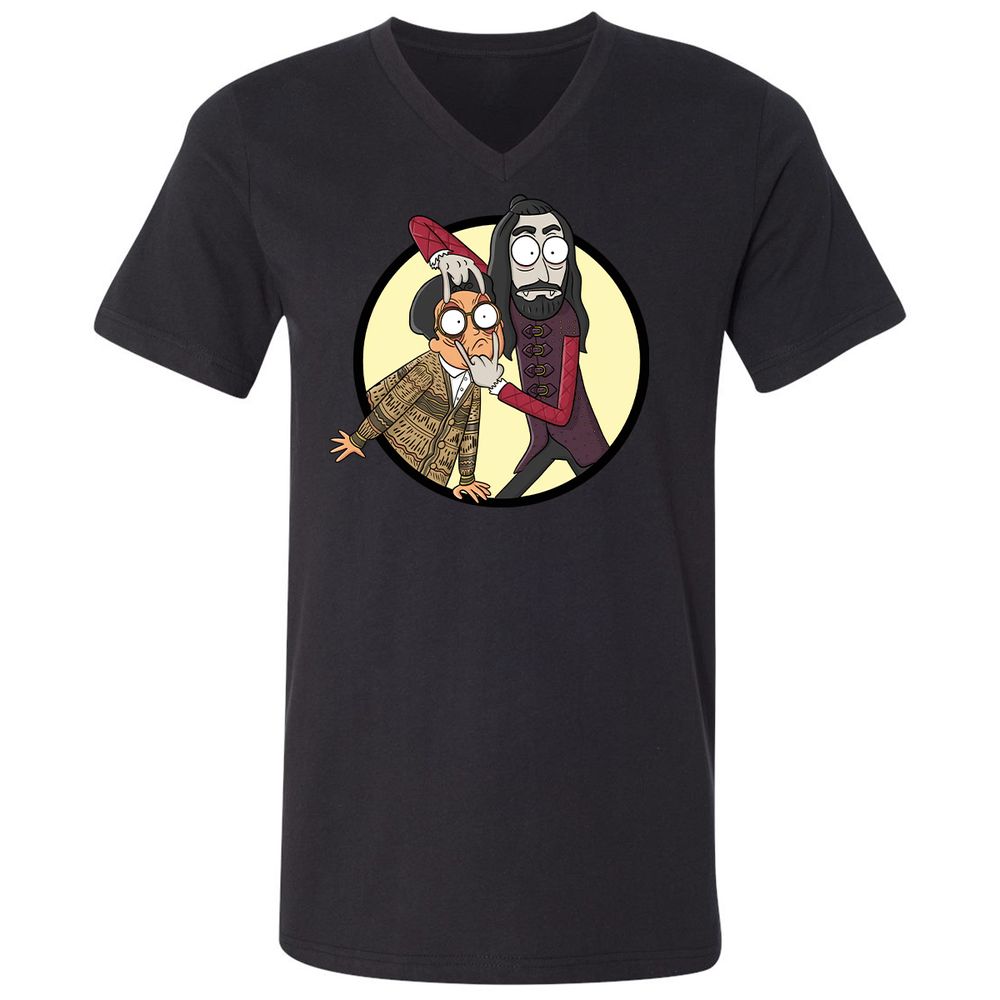Unisex V-Neck T-Shirt - DMQHTTAG - Black - 1