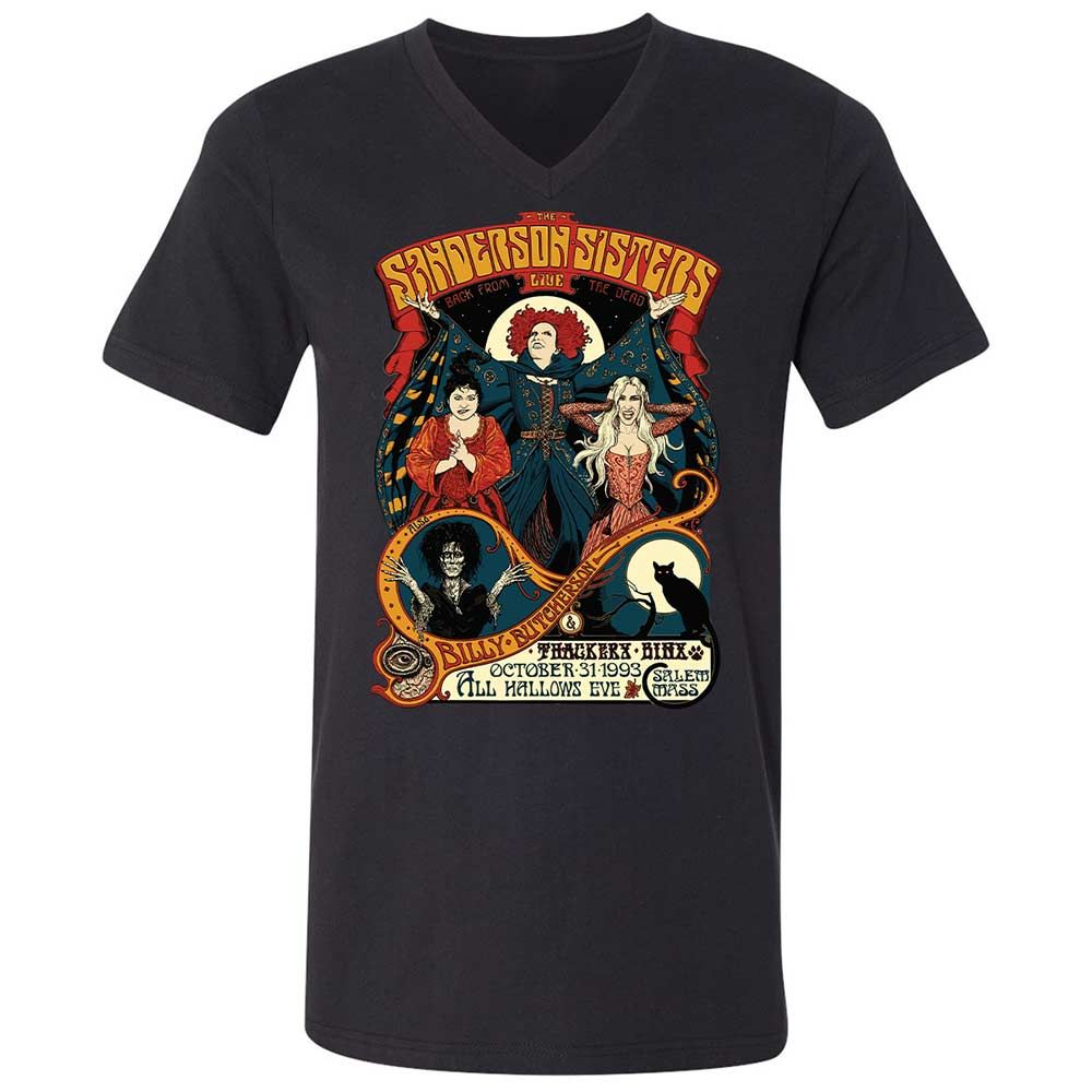 Unisex V-Neck T-Shirt - PWE938TY - Black - 1