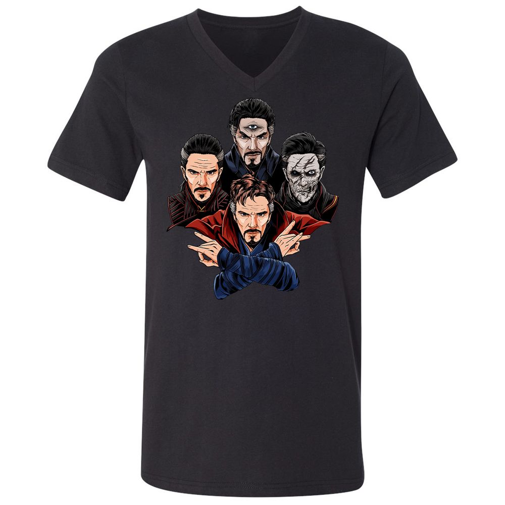 Unisex V-Neck T-Shirt - XEPC6U7P - Black - 1