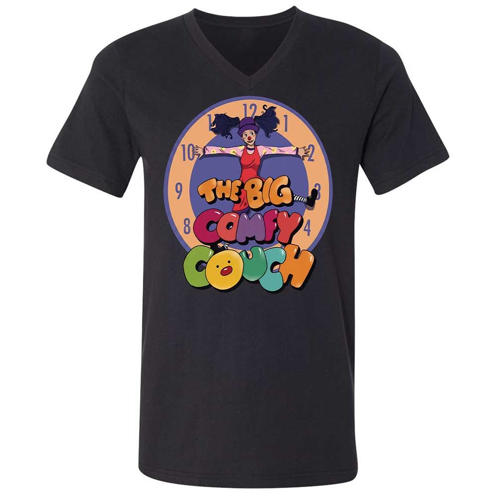 Unisex V-Neck T-Shirt - ZJXEPVL1 - Black - 1
