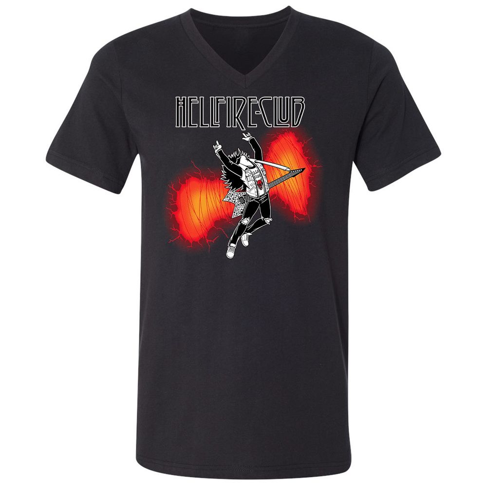 Unisex V-Neck T-Shirt - S2WP7BPH - Black - 1