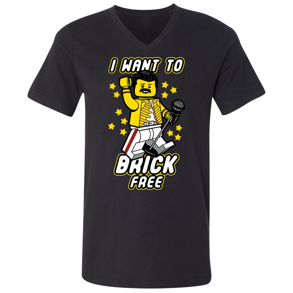 Unisex V-Neck T-Shirt - N4878JZB - Black - 1