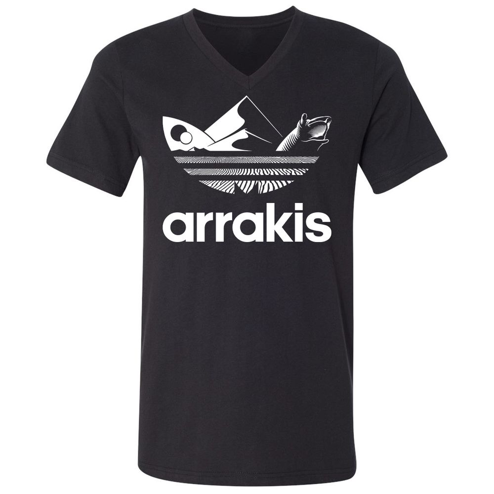 Unisex V-Neck T-Shirt - JJS7WJMZ - Black - 1