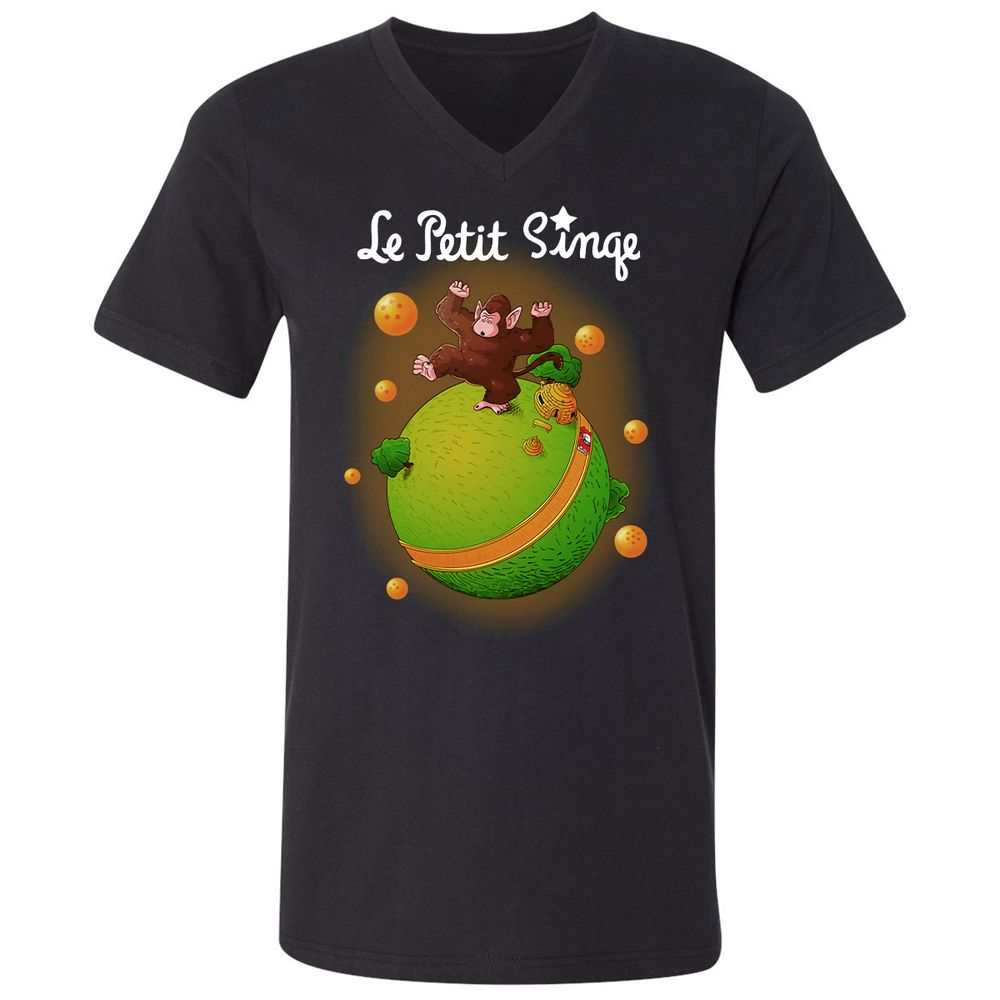 Unisex V-Neck T-Shirt - 8P8RS4TM - Black - 1