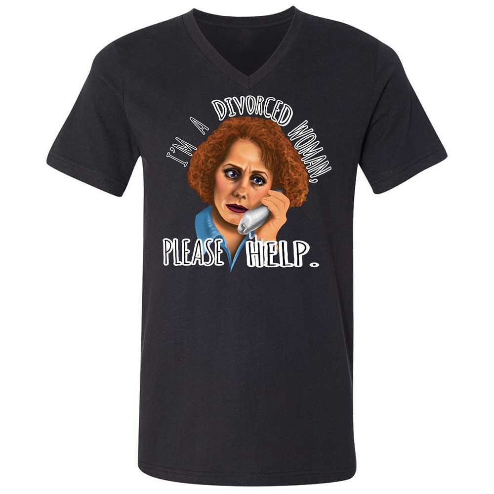 Unisex V-Neck T-Shirt - D6DYS252 - Black - 1