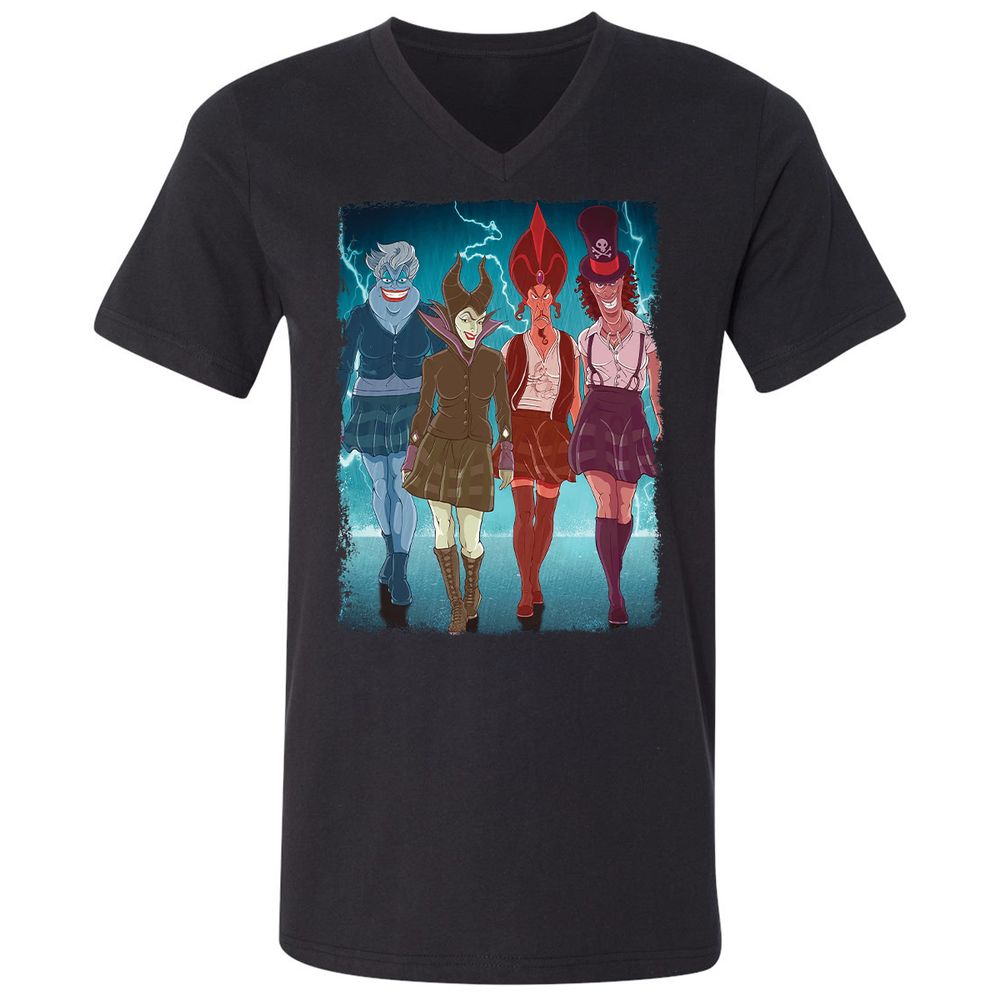 Unisex V-Neck T-Shirt - PQ5Y4NL1 - Black - 1
