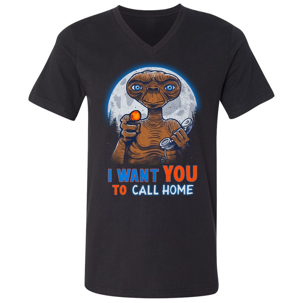 Unisex V-Neck T-Shirt - T2XW14X6 - Black - 1