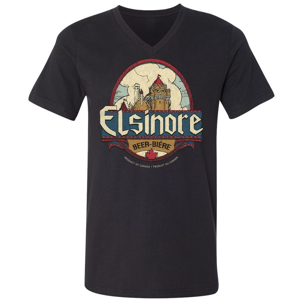 Unisex V-Neck T-Shirt - YF3AZGDX - Black - 1