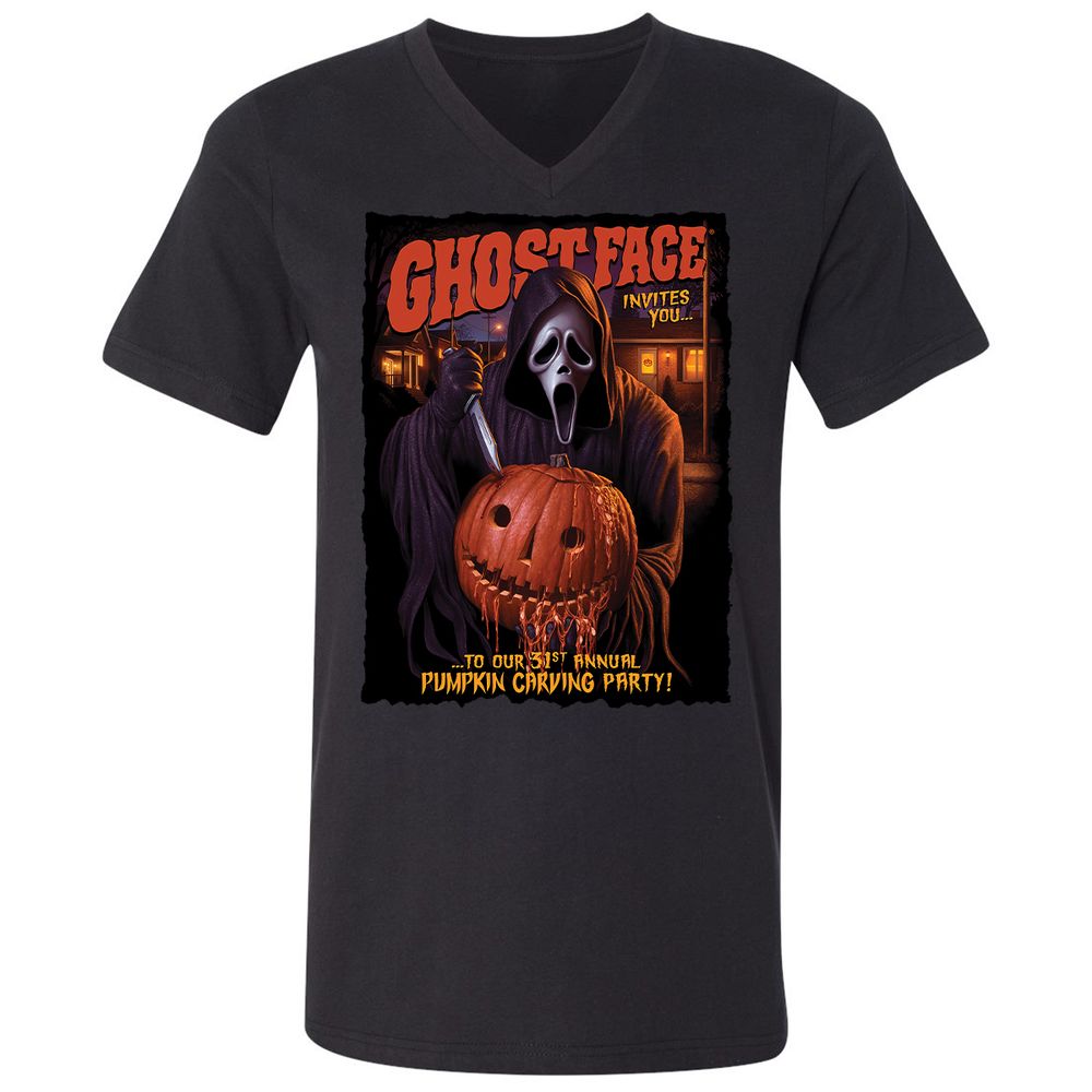Unisex V-Neck T-Shirt - CCBFLJ9W - Black - 1