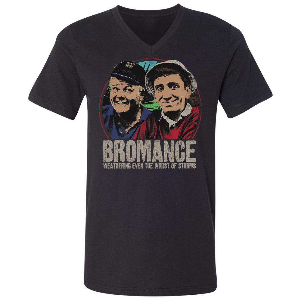 Unisex V-Neck T-Shirt - SJT34R4F - Black - 1