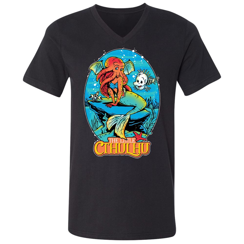 Unisex V-Neck T-Shirt - CA5GKM2L - Black - 1