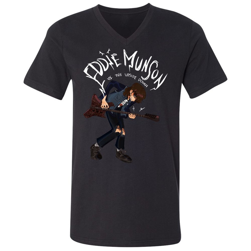 Unisex V-Neck T-Shirt - MAWNN1PX - Black - 1
