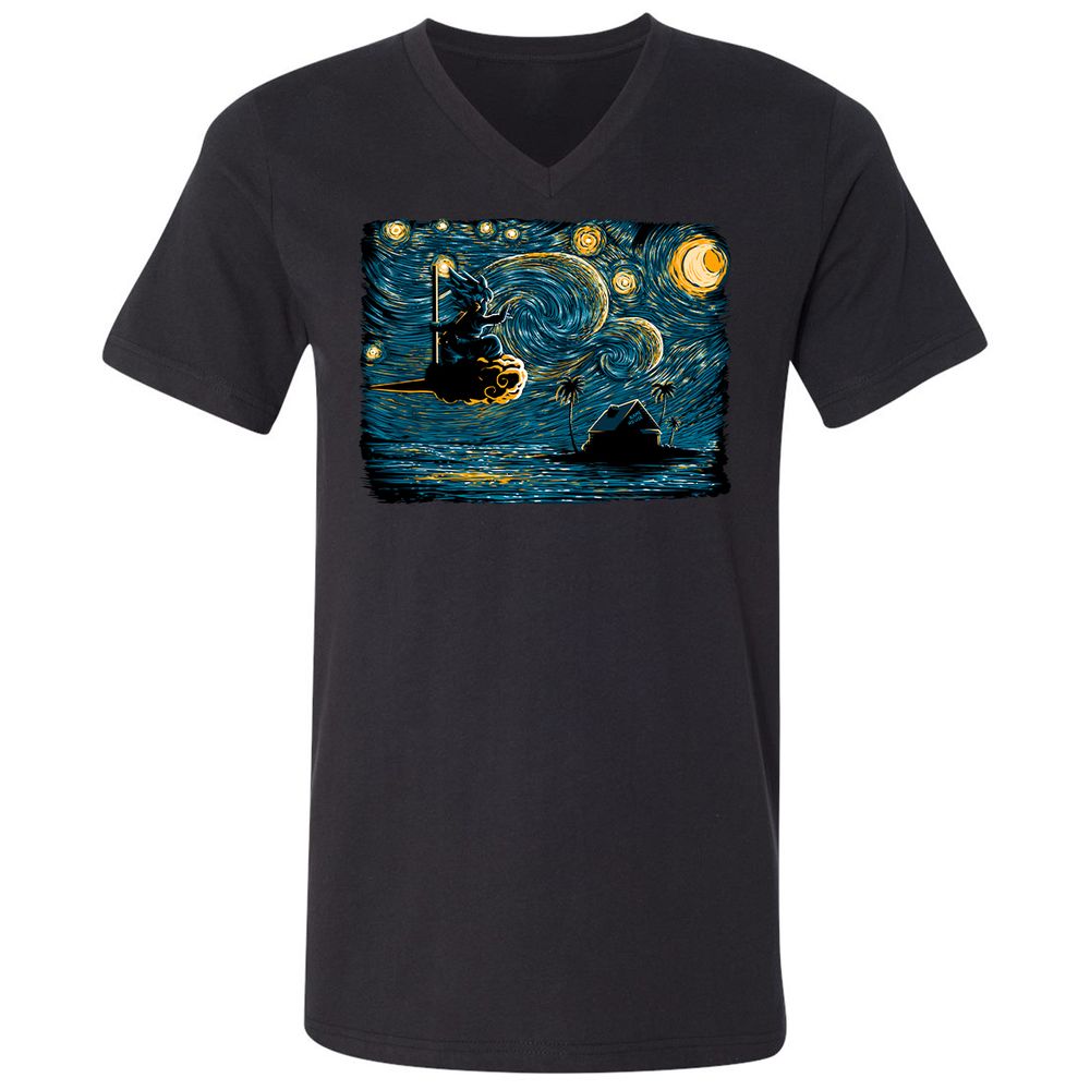 Unisex V-Neck T-Shirt - GSEEQPRU - Black - 1