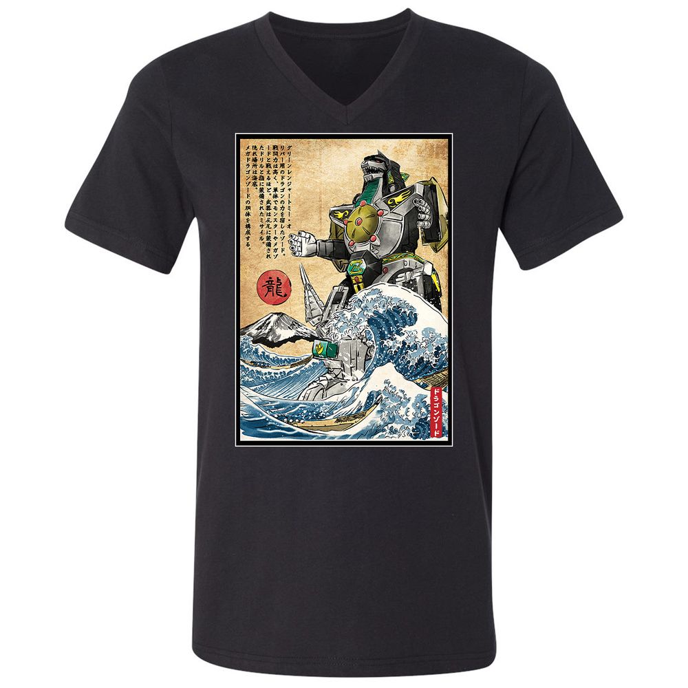 Unisex V-Neck T-Shirt - P74UEXFJ - Black - 1
