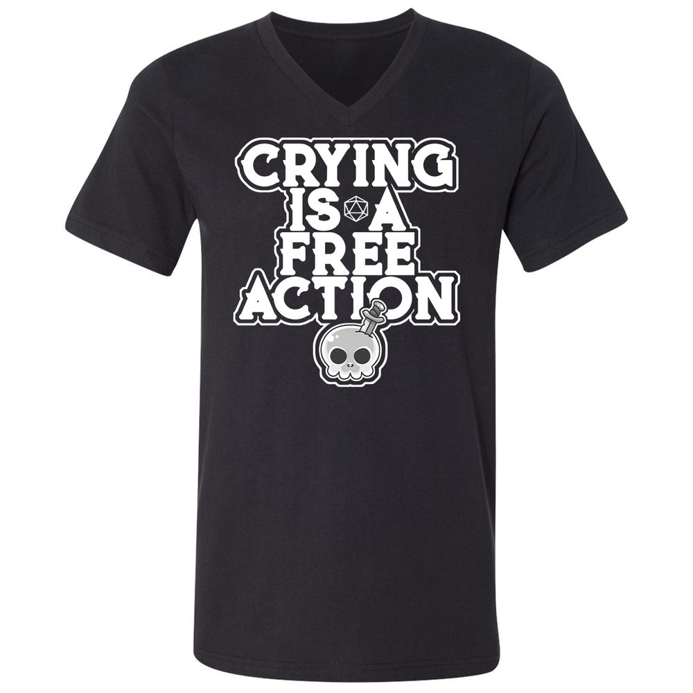 Unisex V-Neck T-Shirt - FFJMUMLK - Black - 1