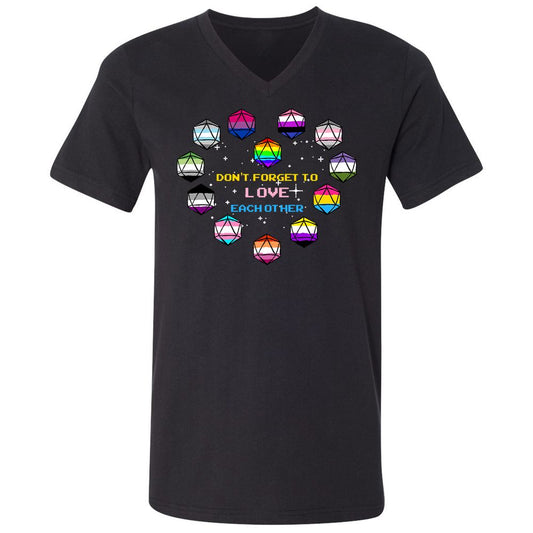 Unisex V-Neck T-Shirt - T1NCAVM8 - Black - 1