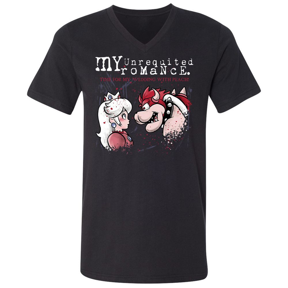 Unisex V-Neck T-Shirt - JVZPF9CR - Black - 1