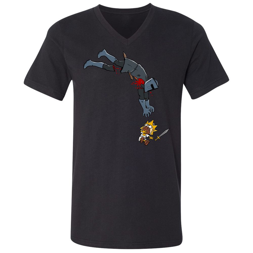 Unisex V-Neck T-Shirt - 4NC6AP3Z - Black - 1