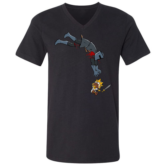 Unisex V-Neck T-Shirt - 4NC6AP3Z - Black - 1