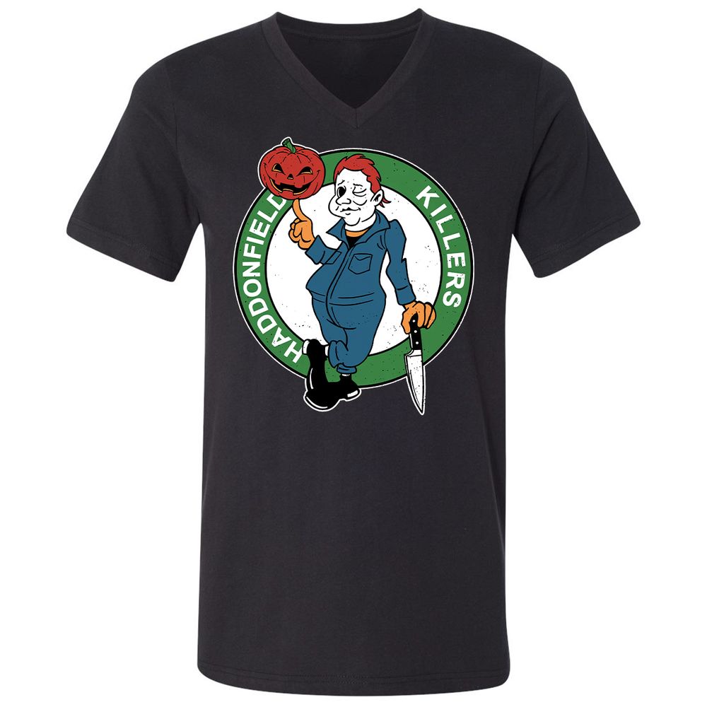 Unisex V-Neck T-Shirt - 4STAE2JW - Black - 1