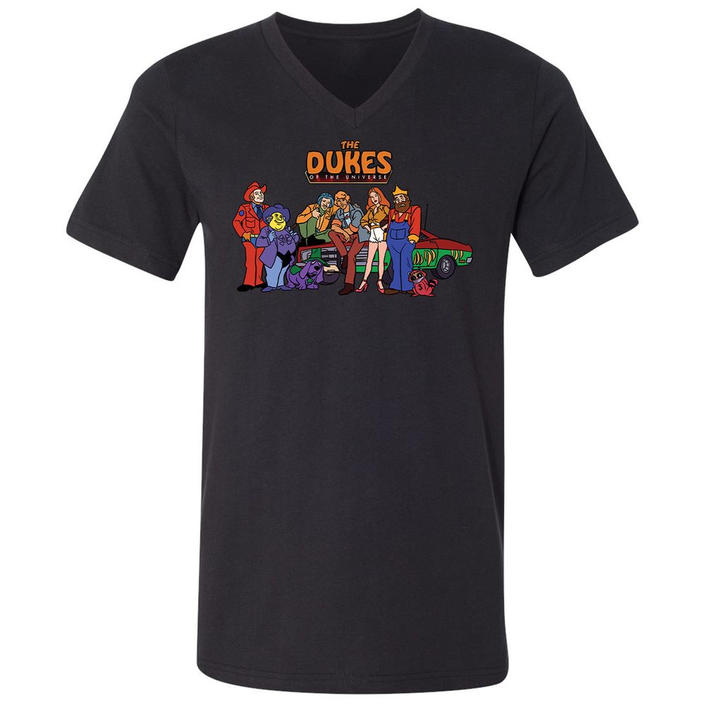 Unisex V-Neck T-Shirt - TXAUA4DM - Black - 1