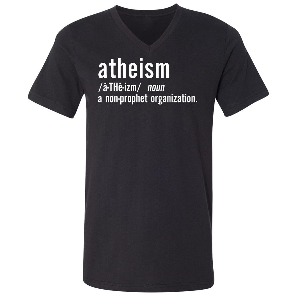 Unisex V-Neck T-Shirt - VLFQDVBP - Black - 1