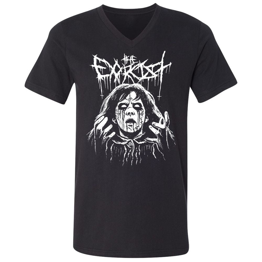 Unisex V-Neck T-Shirt - C7V4C87F - Black - 1