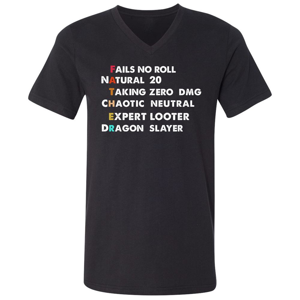 Unisex V-Neck T-Shirt - NH4F74H6 - Black - 1