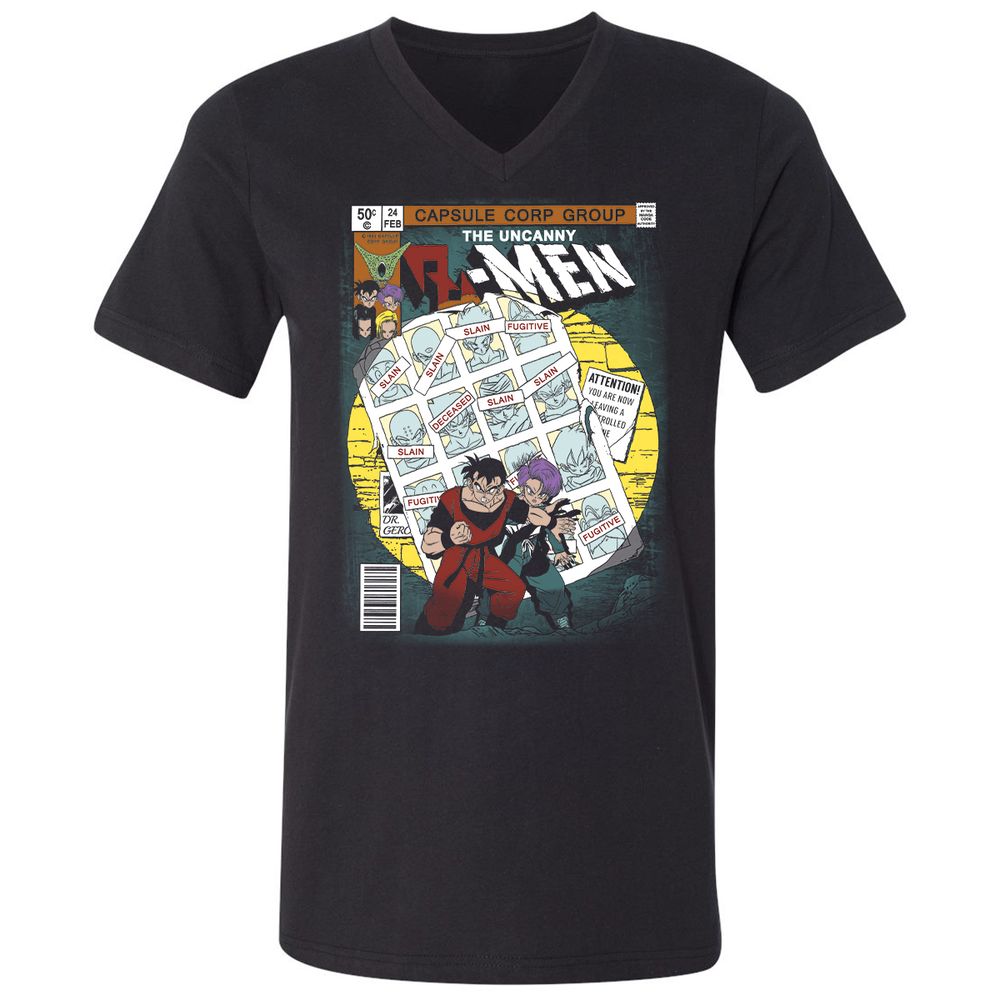 Unisex V-Neck T-Shirt - 7YNADEEL - Black - 1