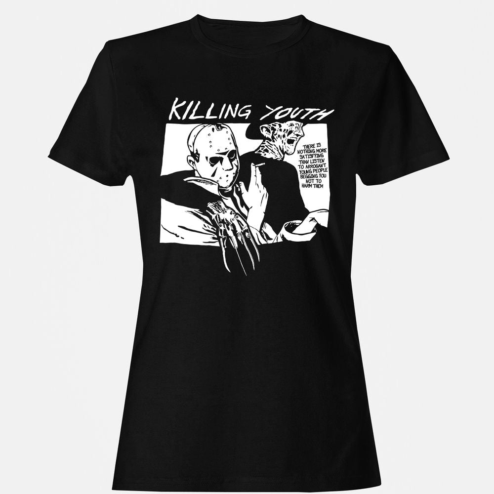 Women's T-Shirt - Q73ELZH3 - Black - 1