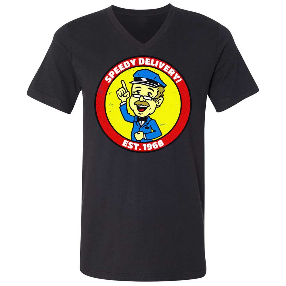 Unisex V-Neck T-Shirt - J7W1R6RQ - Black - 1