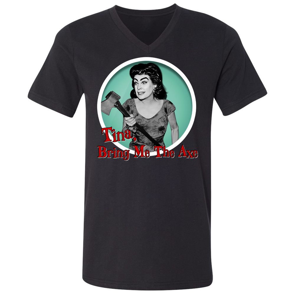 Unisex V-Neck T-Shirt - CN6A69MY - Black - 1