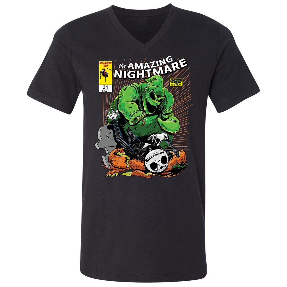 Unisex V-Neck T-Shirt - YDFNZHL5 - Black - 1