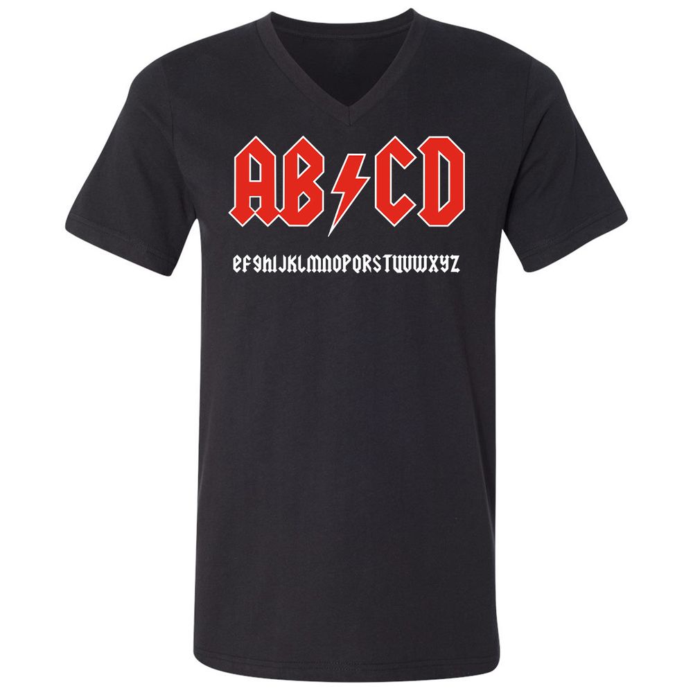 Unisex V-Neck T-Shirt - JTD8LHAL - Black - 1
