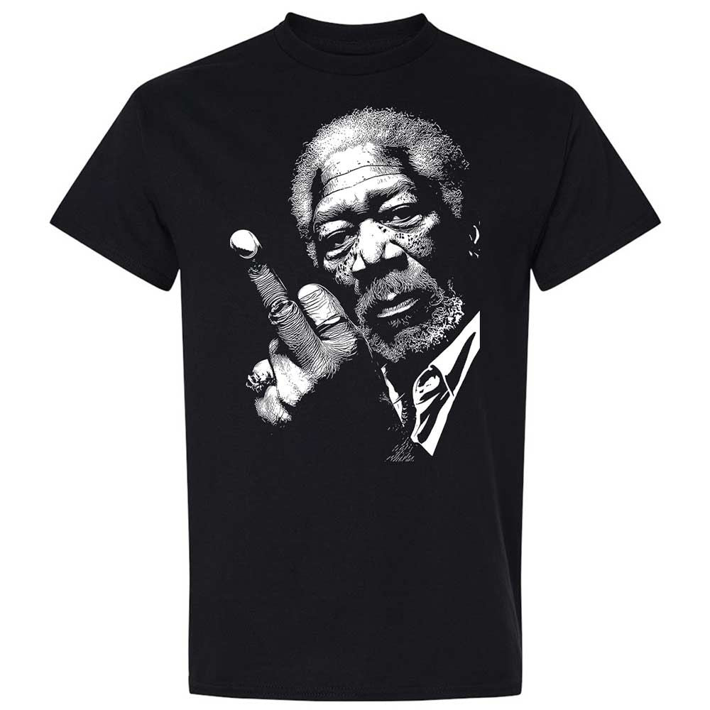 Morgan Freeman middle finger - Black - 1