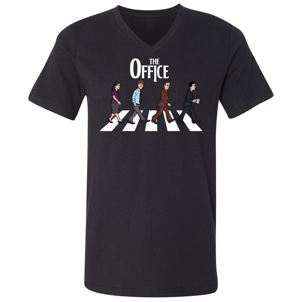 Unisex V-Neck T-Shirt - 4BYWHTRC - Black - 1