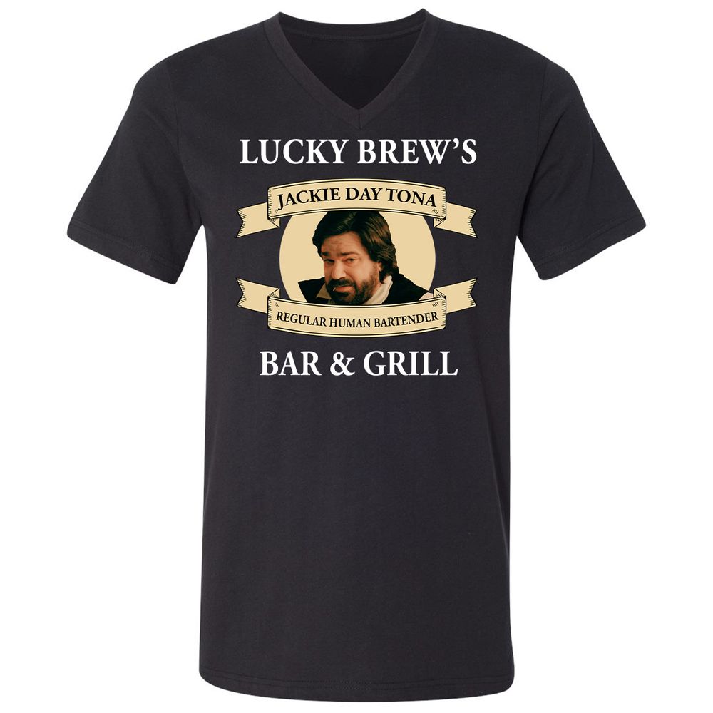 Unisex V-Neck T-Shirt - CCU4RG15 - Black - 1