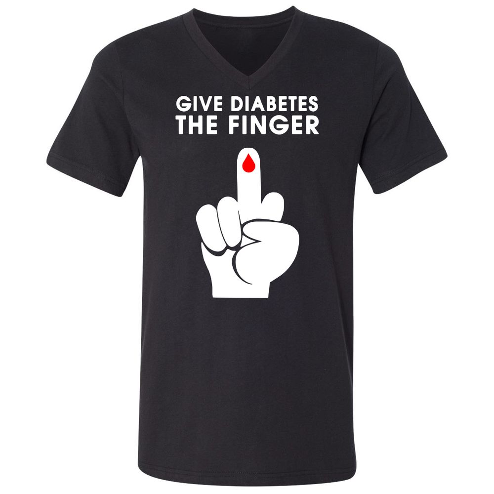 Unisex V-Neck T-Shirt - 1ZH6LUR8 - Black - 1