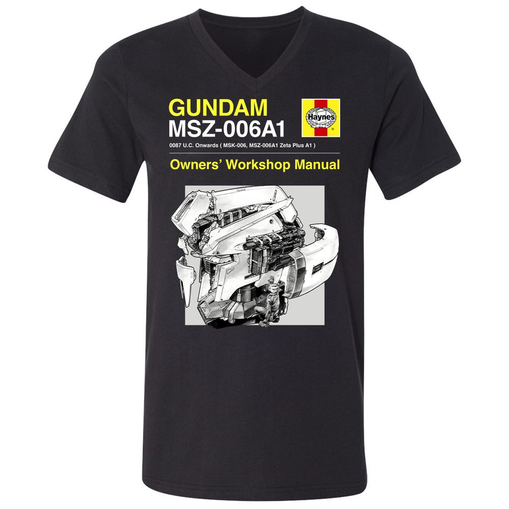 Unisex V-Neck T-Shirt - CWY6RA6X - Black - 1