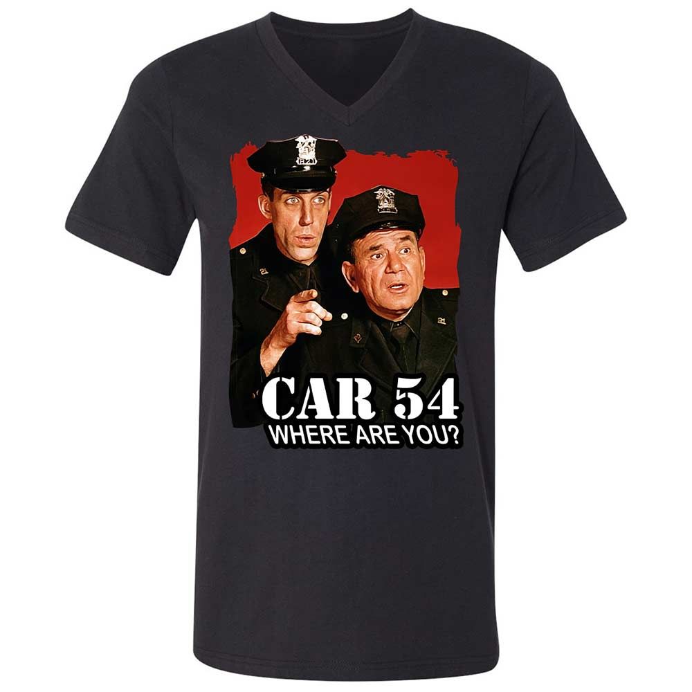 Unisex V-Neck T-Shirt - G4WAZ7GJ - Black - 1