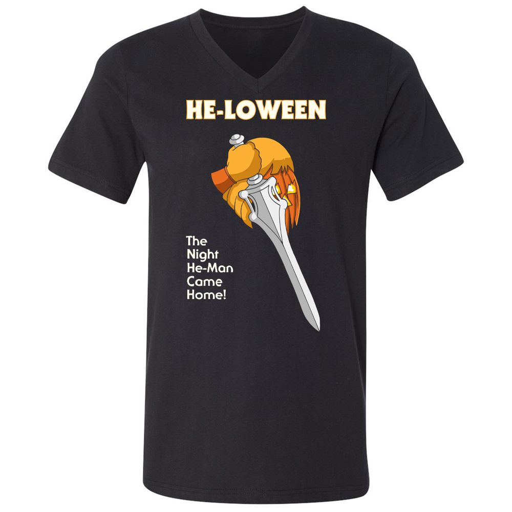 Unisex V-Neck T-Shirt - GFL7HXJN - Black - 1