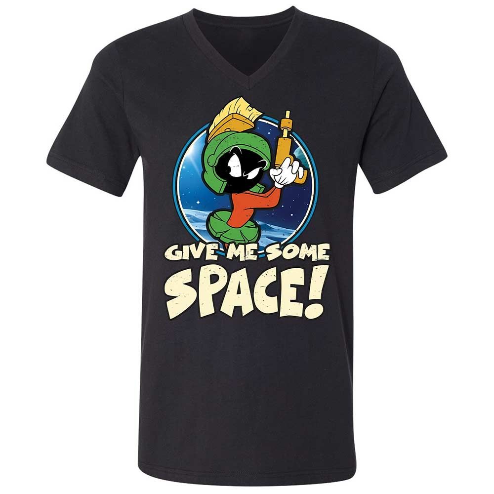 Unisex V-Neck T-Shirt - X87EEDQ6 - Black - 1