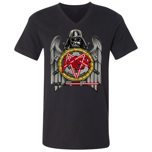 Unisex V-Neck T-Shirt - LQHHBQDZ - Black - 1