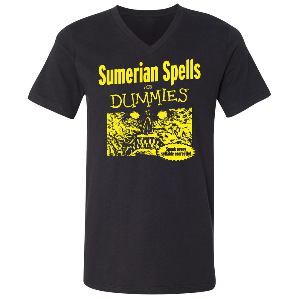 Unisex V-Neck T-Shirt - HQ4F99BC - Black - 1