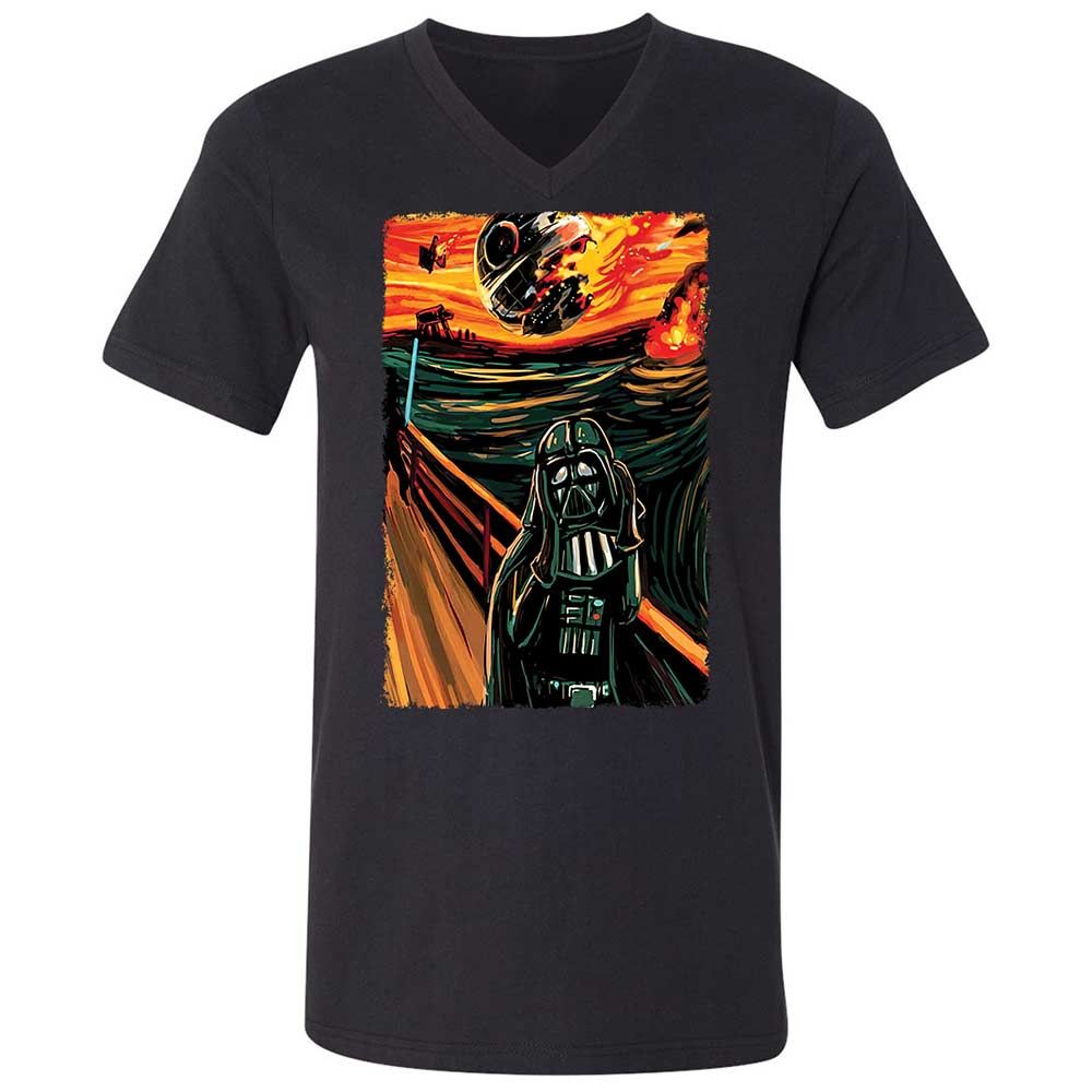 Unisex V-Neck T-Shirt - ELXAMP82 - Black - 1