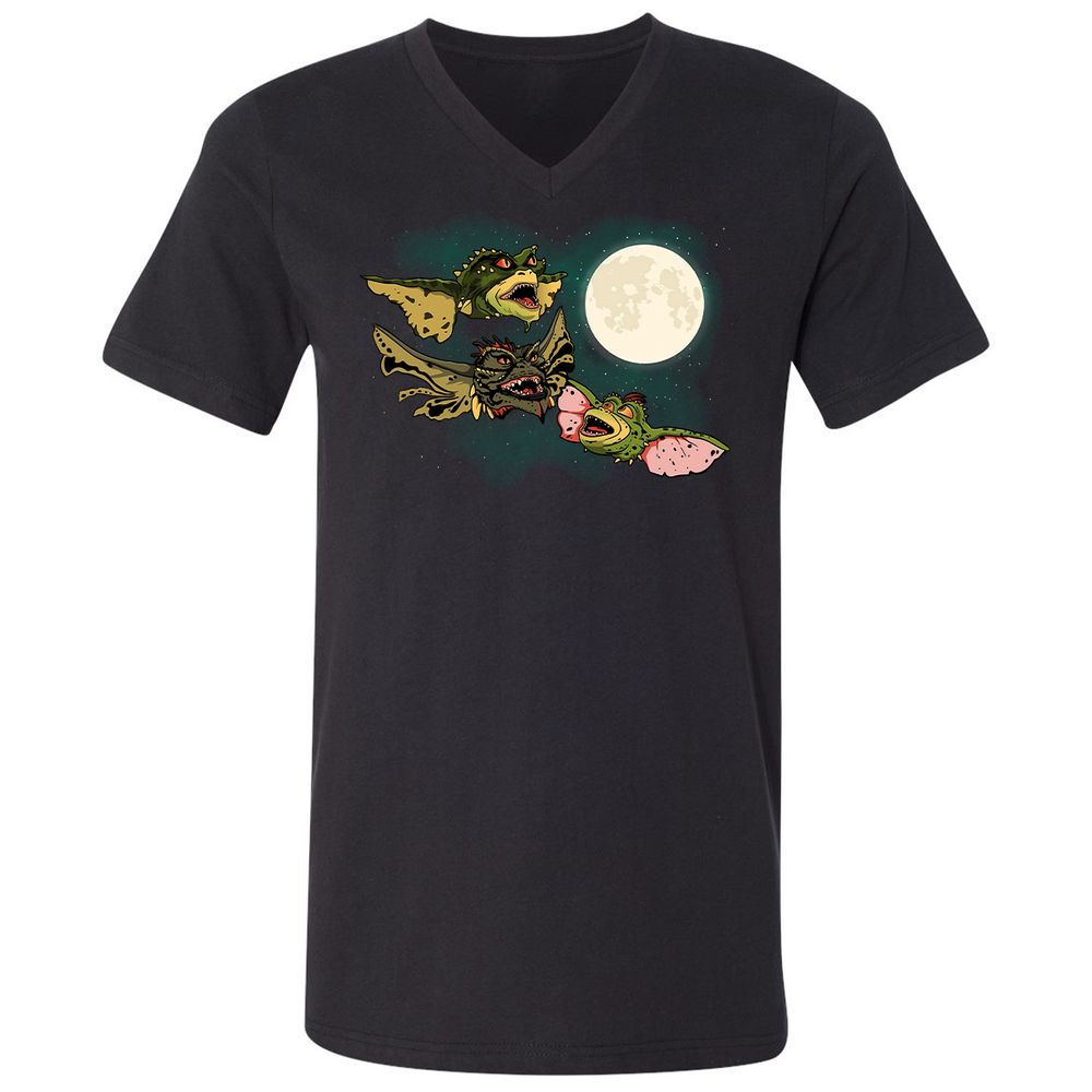 Unisex V-Neck T-Shirt - UTD67MMX - Black - 1
