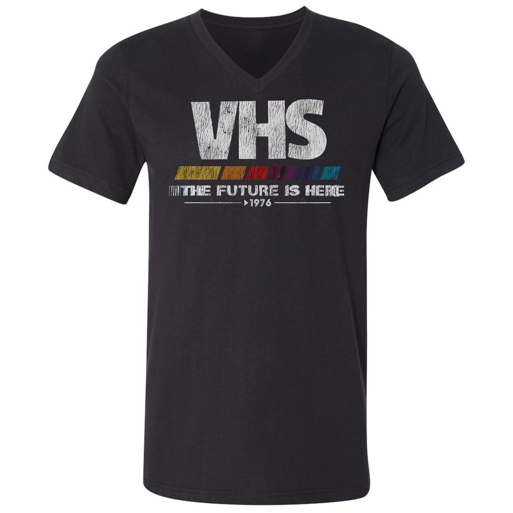 Unisex V-Neck T-Shirt - ZHBZ17W9 - Black - 1